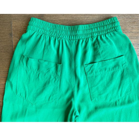 Zara Apple Green Wide Leg Blend Slouchy Pants Size XS - Picture 6 of 16